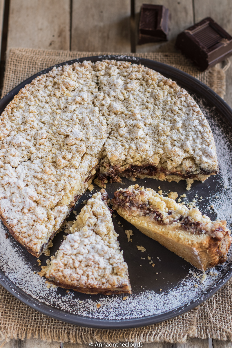 Torta Sbriciolata Di Ricotta E Cioccolato Ricetta Veloce Anna On The Clouds