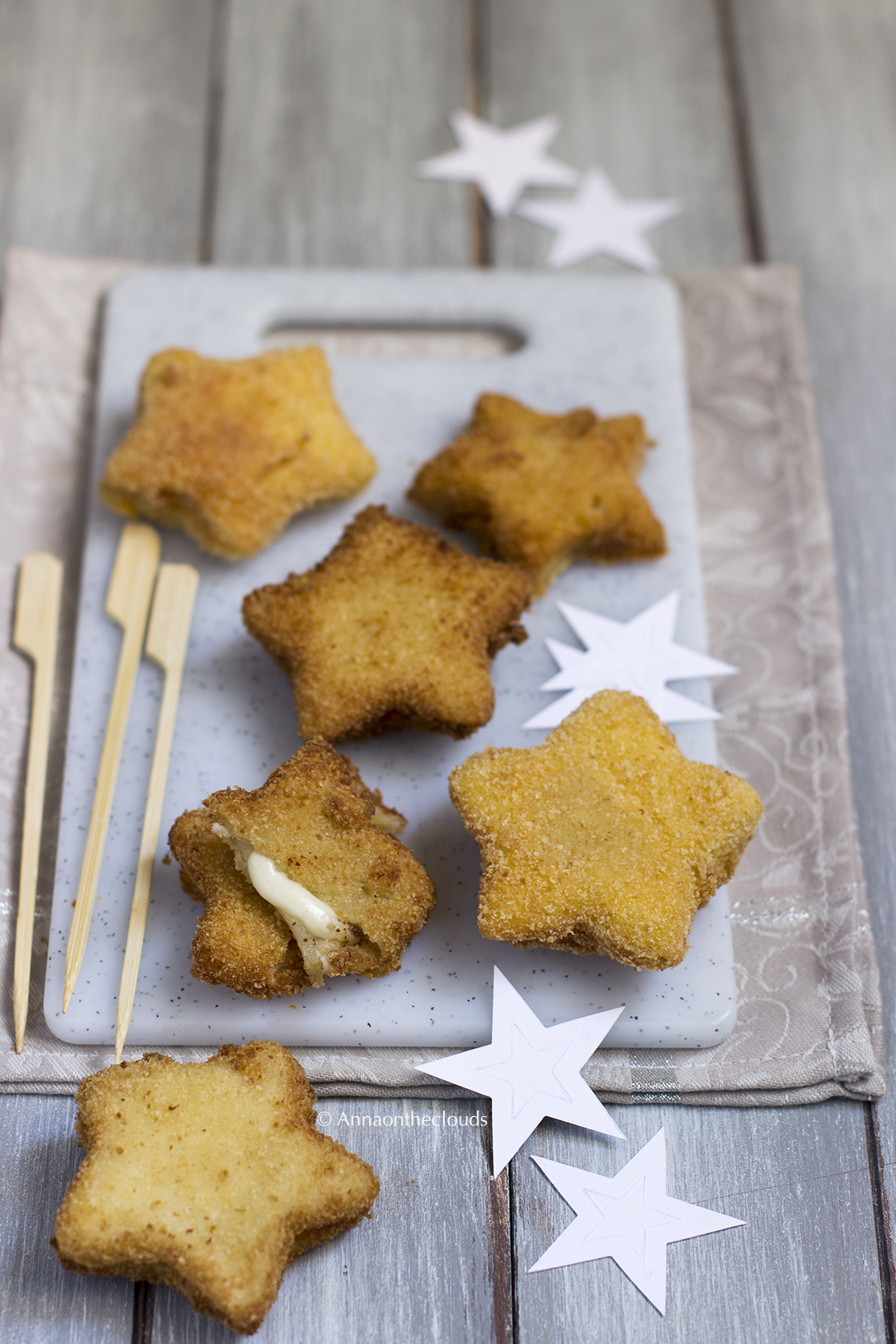 Stelle di mozzarella in carrozza