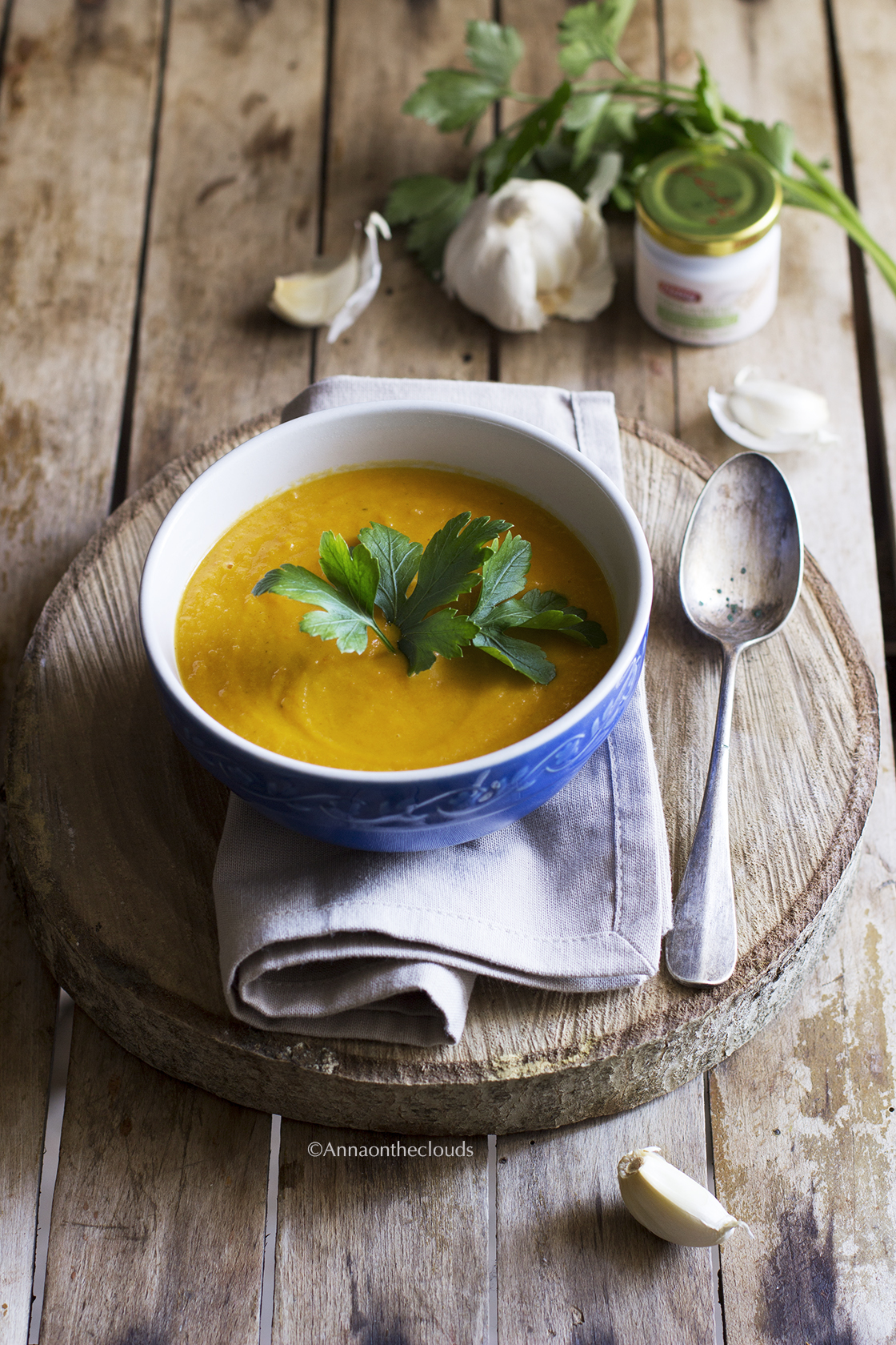 Vellutata di carote, zucca e patate all’estratto per brodo vegetale Liebig