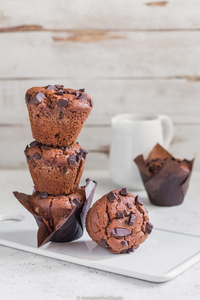 Muffin al doppio cioccolato vegani