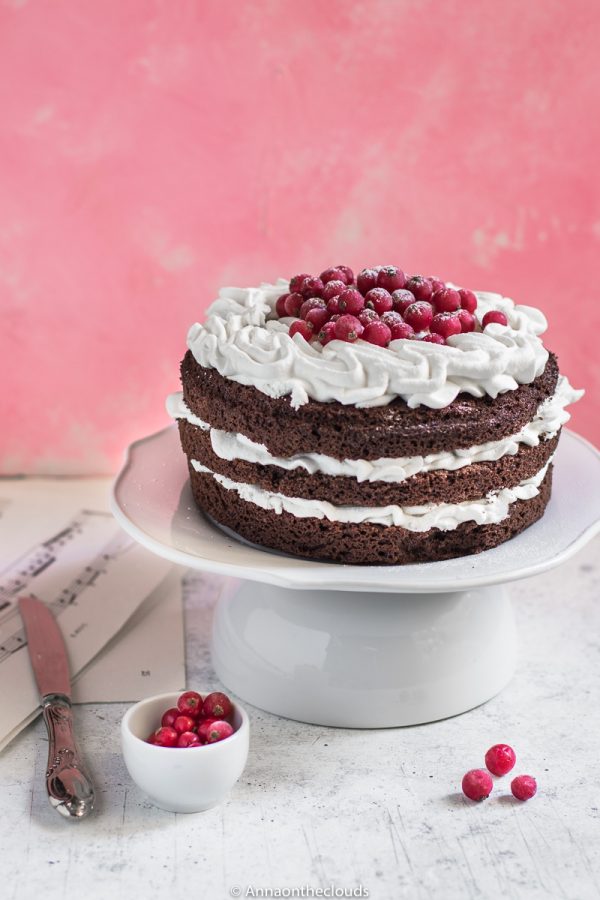 torta alla panna e cioccolato