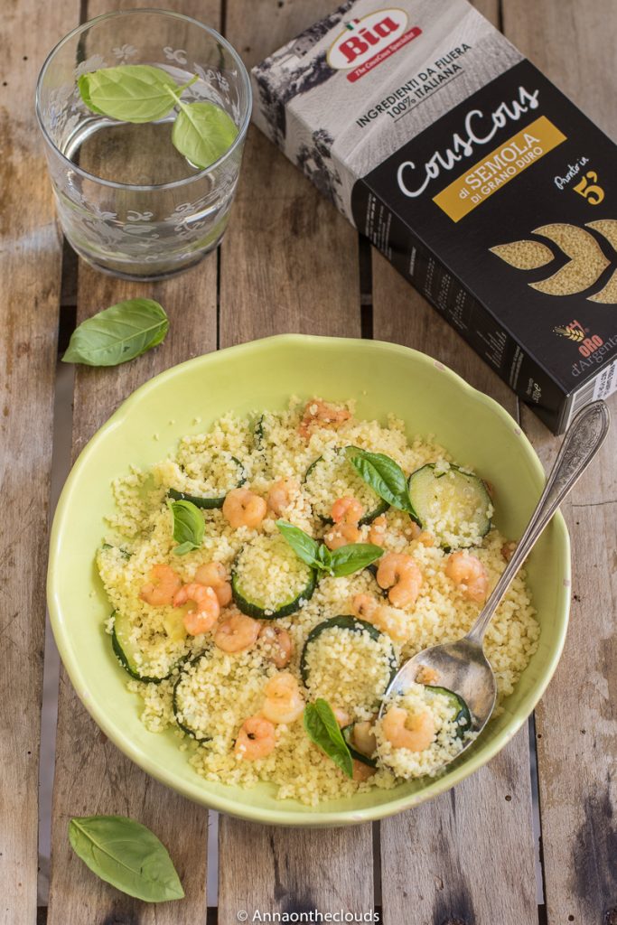 Cous cous gamberi e zucchine – facile e veloce