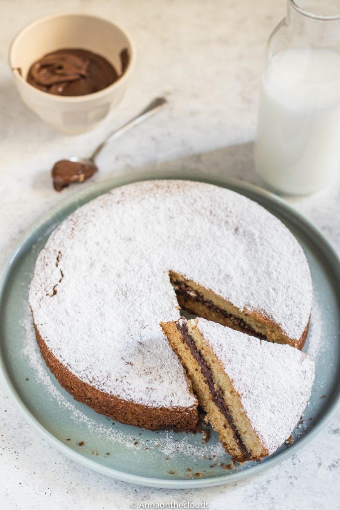 Torta versata alla nutella (ripieno che non scende)