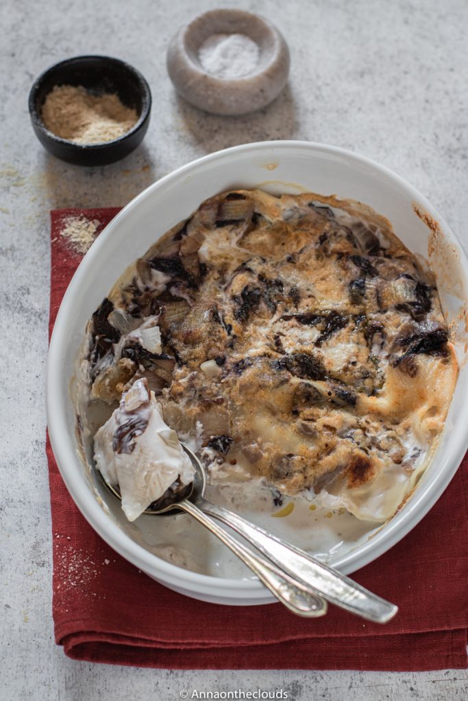 Lasagne al radicchio: ricetta facile e vegana